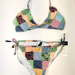 Ralph Lauren girls two pieces swimsuit patch prints size 8 NWT